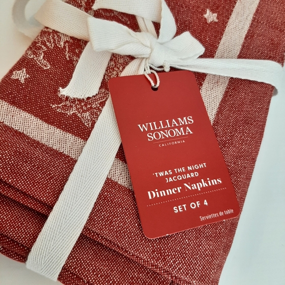 *Williams Sonoma Twas The Night Jacquard Napkins (4 napkins) - Picture 14 of 15